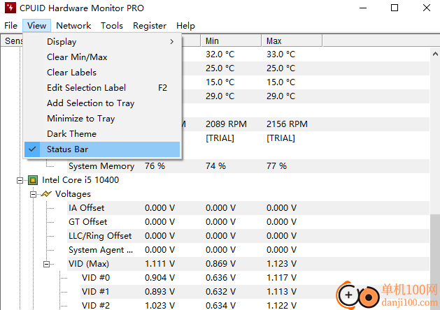 HWMonitor(cpu监控工具)