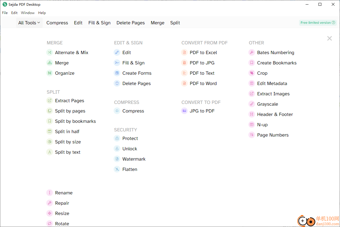 sejda pdf desktop(多功能PDF管理軟件)