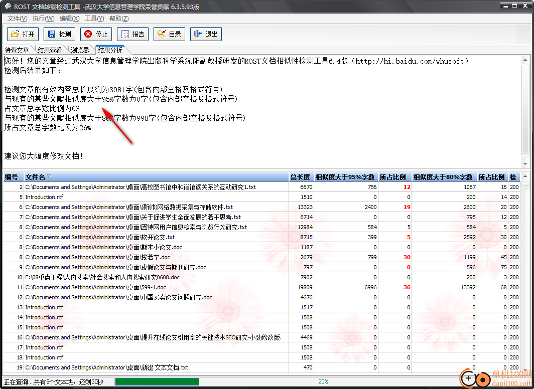 ROST 文檔相似性檢測(cè)工具