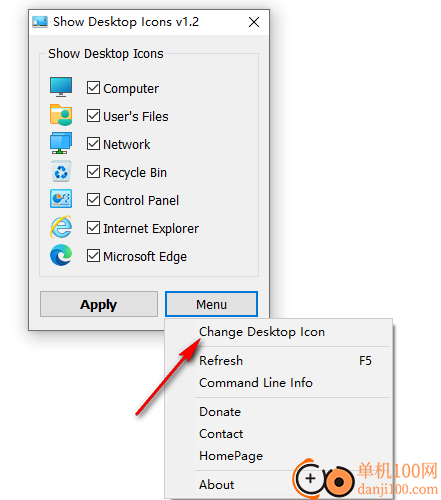 Show Desktop Icons(显示桌面图标)