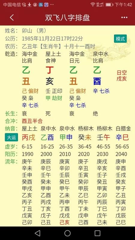 双飞八字排盘免费版v4.2.6 3