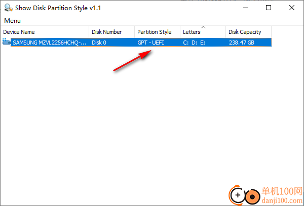 Show Disk Partition Style(显示磁盘分区样式)