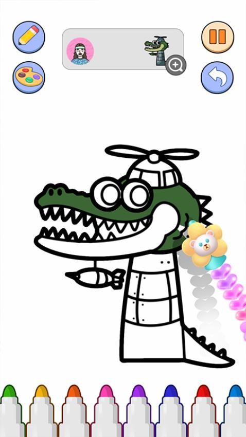 怪物绘画填色游戏