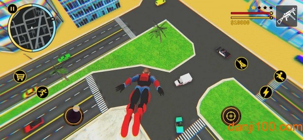 ֩볬Ӣ(Flying Spider Super Hero - Vegas Crime City Battle) v1.1 ׿ 0