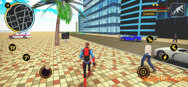 ֩볬Ӣ(Flying Spider Super Hero - Vegas Crime City Battle) v1.1 ׿ 1