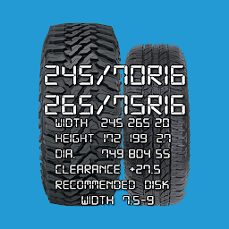 ̥(Tire size calculator)