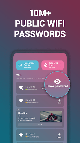 WiFi Passwords by Instabridge v20.5.0arm64-v8a Ѱ 0