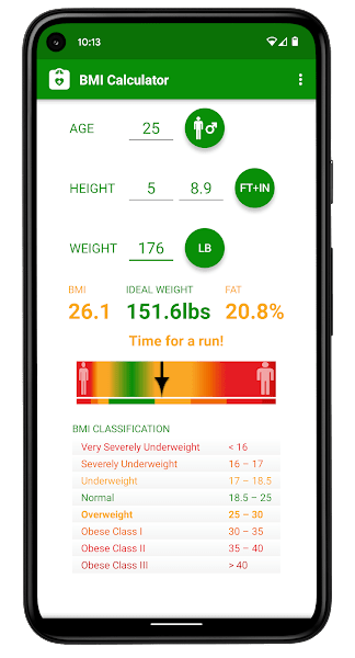 BMI体重指数计算器(BMI Calculator)v2.10 安卓手机版 1