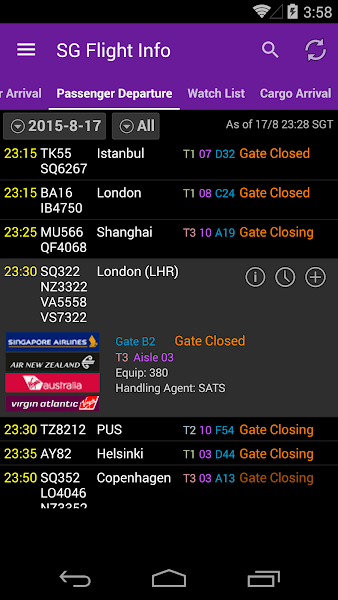 ¼ºϢapp(SG Flight Info) v1.4.9 ׿° 0
