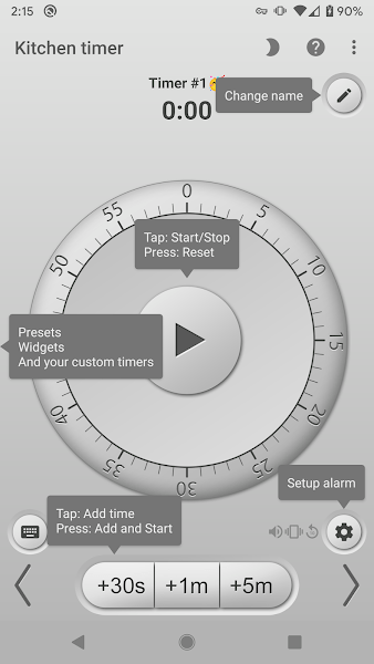 Kitchen timer app