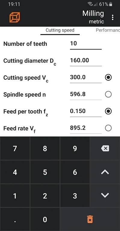 cutting parameters切削计算器v1.19 安卓版 4