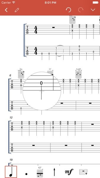 guitar notation