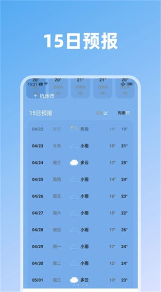 云端守护天气预报appv1.0.0 安卓版 2