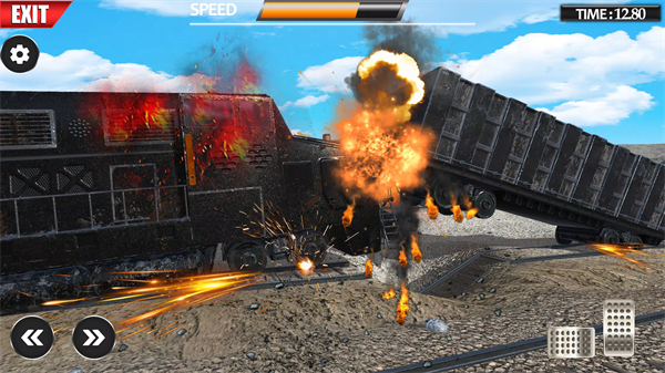 火车司机模拟器3D游戏(Train Vs Giant Pit Crash Games)v2.1.7 4