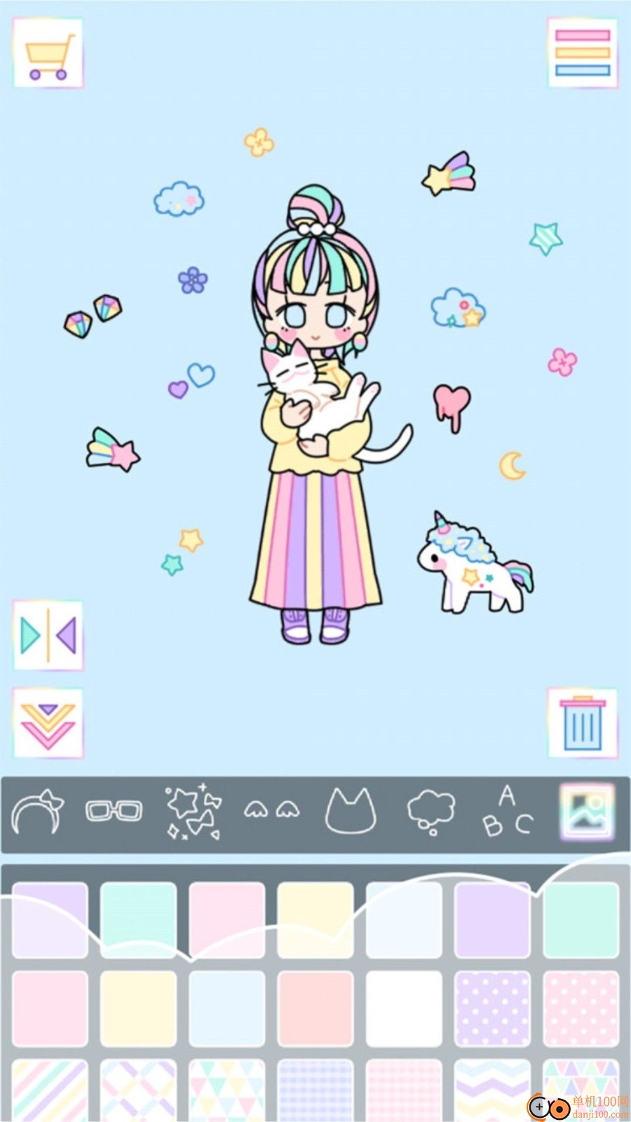 樱花下的可爱女生手游