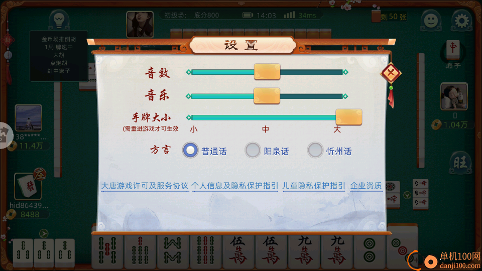 大唐麻将游戏软件 V1.0