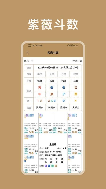 紫微斗数八字排盘官网版v1.2 3